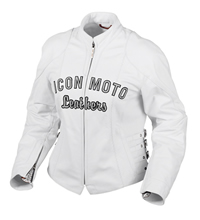 Icon Bombshell White Leather Jacket